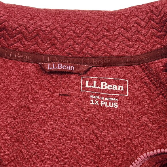L.L. Bean Quilted Jacket | 1X Plus | Lightweight Maroon Layer - Picture 7 of 13